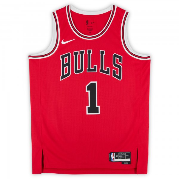 Игровая джерси Derrick Rose Chicago Bulls Autographed Fanatics Authentic Red Nike Icon Edition Swingman with 2011 MVP Inscription