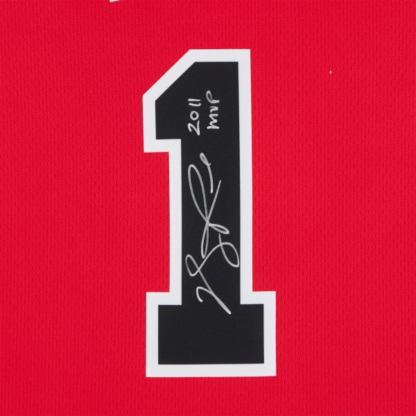 Игровая джерси Derrick Rose Chicago Bulls Autographed Fanatics Authentic Red Nike Icon Edition Swingman with 2011 MVP Inscription