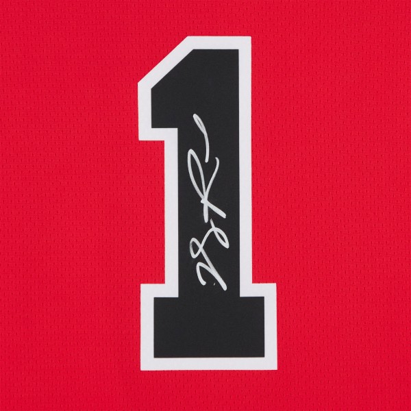 Игровая джерси Derrick Rose Chicago Bulls Autographed Fanatics Authentic Red Nike Icon Edition Swingman