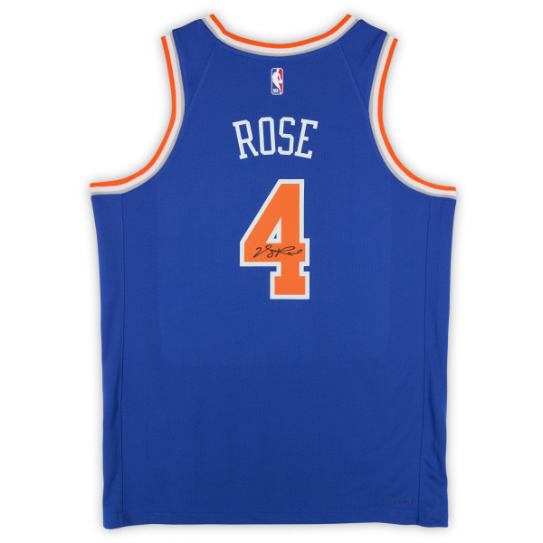 Джерси с автографом Derrick Rose New York Knicks Fanatics Authentic Blue Nike Icon Edition Swingman