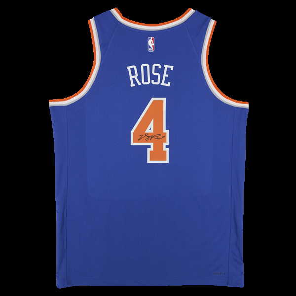 Джерси с автографом Derrick Rose New York Knicks Fanatics Authentic Blue Nike Icon Edition Swingman