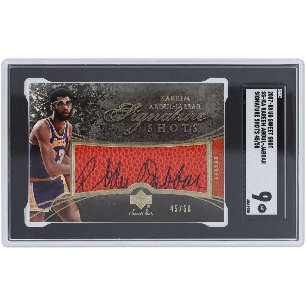 Kareem Abdul-Jabbar Los Angeles Lakers Autographed 2007-08 Upper Deck Sweet Shot Signature Shots #SS-KA #45/50 SGC Authenticated 9 Card