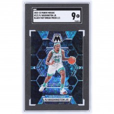 PJ Washington Jr. Charlotte Hornets 2022-23 Panini Mosaic Black Fast Break Prizm #121 #1/1 SGC Authenticated 9 Card