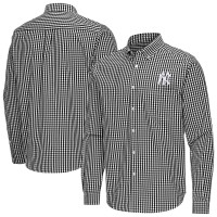Рубашка New York Yankees Antigua Black Ellis Woven Tri-Blend