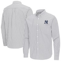 Рубашка New York Yankees Antigua Gray Ellis Woven Tri-Blend