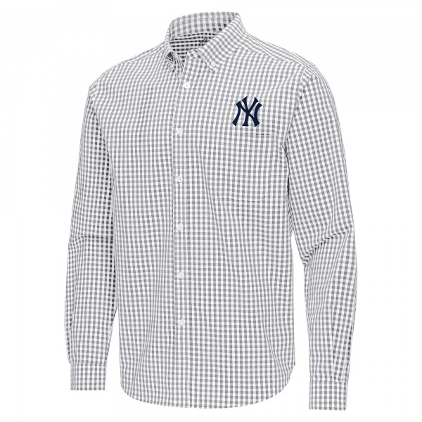 Рубашка New York Yankees Antigua Gray Ellis Woven Tri-Blend