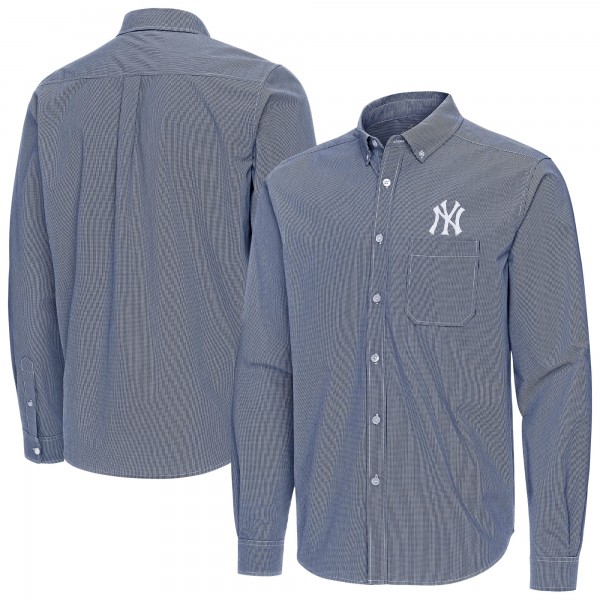 Рубашка New York Yankees Antigua Navy Porter Woven Long Sleeve