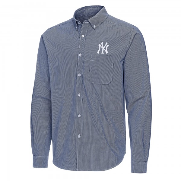 Рубашка New York Yankees Antigua Navy Porter Woven Long Sleeve