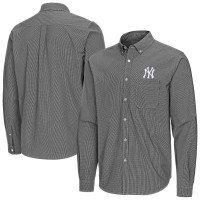 Рубашка New York Yankees Antigua Black Porter Woven Long Sleeve