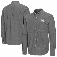 Рубашка New York Yankees Antigua Black Porter Woven Long Sleeve