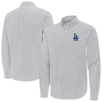 Рубашка Los Angeles Dodgers Antigua Gray Porter Woven