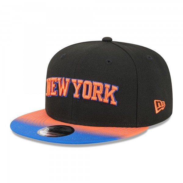 Бейсболка New York Knicks New Era Black/Blue Jersey Hook Statement Edition 9FIFTY Snapback