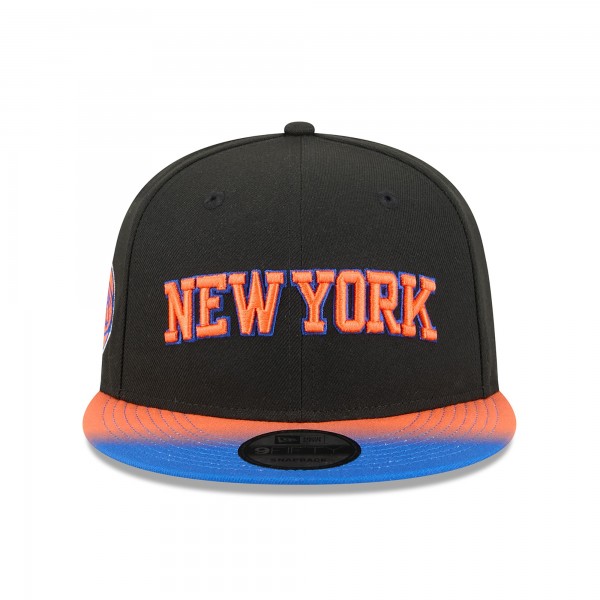 Бейсболка New York Knicks New Era Black/Blue Jersey Hook Statement Edition 9FIFTY Snapback