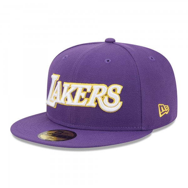Бейсболка Los Angeles Lakers New Era Purple Jersey Hook Statement Edition 59FIFTY