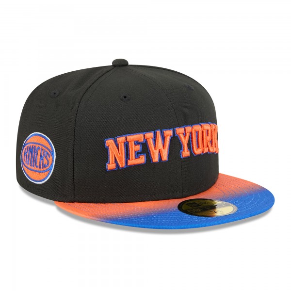 Бейсболка New York Knicks New Era Black/Blue Jersey Hook Statement Edition 59FIFTY