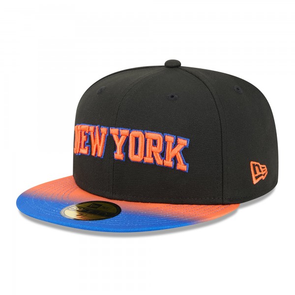 Бейсболка New York Knicks New Era Black/Blue Jersey Hook Statement Edition 59FIFTY
