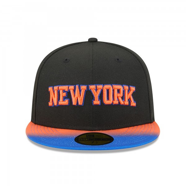Бейсболка New York Knicks New Era Black/Blue Jersey Hook Statement Edition 59FIFTY