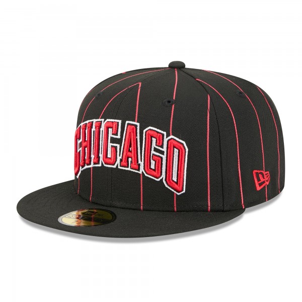 Бейсболка Chicago Bulls New Era Black Jersey Hook Statement Edition 59FIFTY