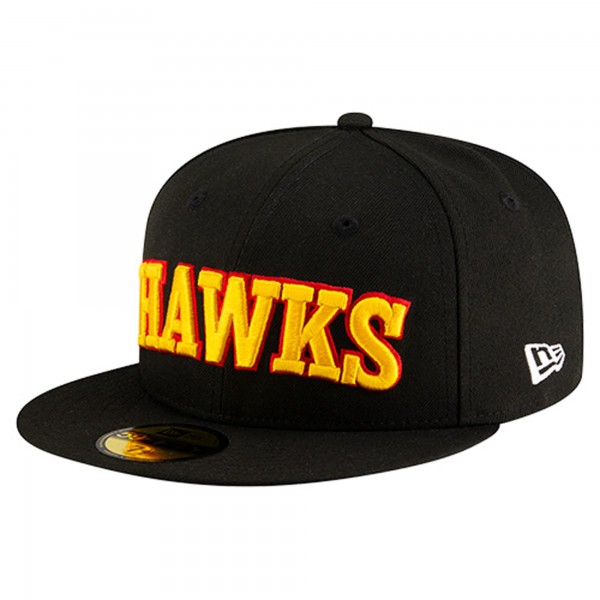 Бейсболка Atlanta Hawks New Era Black Statement Edition Jersey Hook 59Fifty