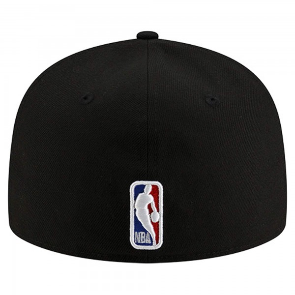 Бейсболка Atlanta Hawks New Era Black Statement Edition Jersey Hook 59Fifty