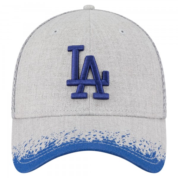 Бейсболка Los Angeles Dodgers New Era Gray Visor Paint Splatter 39THIRTY