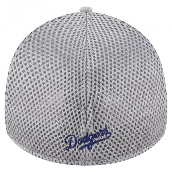 Бейсболка Los Angeles Dodgers New Era Gray Visor Paint Splatter 39THIRTY