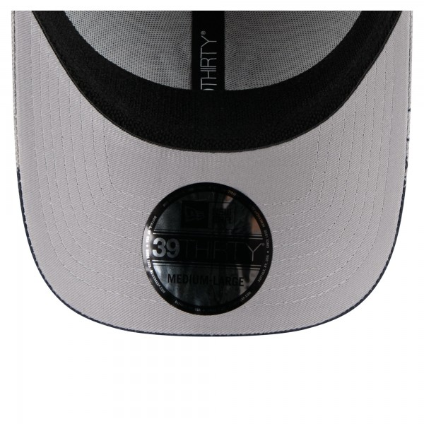 Бейсболка New York Yankees New Era Gray Visor Paint Splatter 39THIRTY