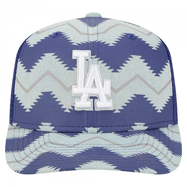 Бейсболка Los Angeles Dodgers New Era Denim/Royal Aztec Denim 9SEVENTY