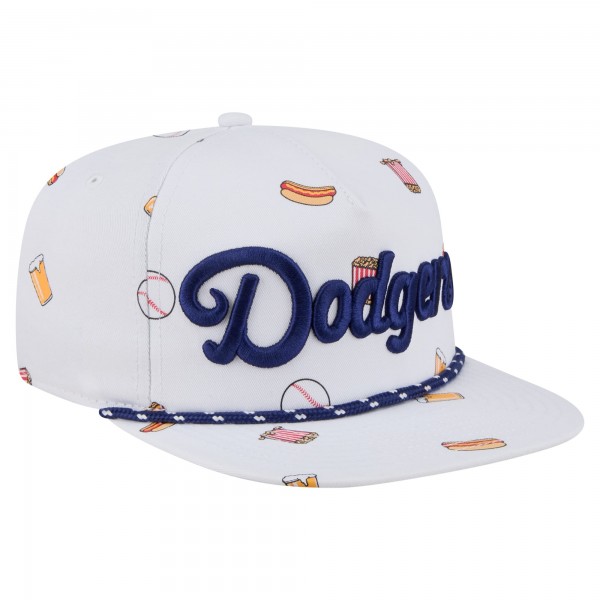 Бейсболка Los Angeles Dodgers New Era White Team Cheer Rope 19TWENTY