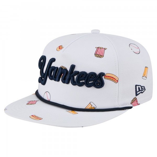 Бейсболка New York Yankees New Era White Team Cheer Rope 19TWENTY