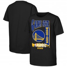 Футболка Подростковая Golden State Warriors Black 2025 NBA Playoffs Hype