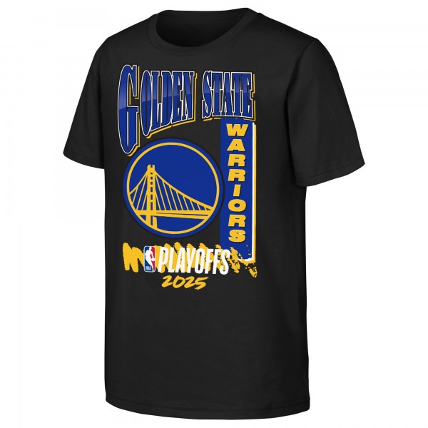 Футболка Подростковая Golden State Warriors Black 2025 NBA Playoffs Hype