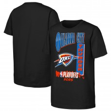 Футболка Youth Oklahoma City Thunder Black 2025 NBA Playoffs Hype