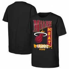 Подростковая Miami Heat Black 2025 NBA Playoffs Hype T-Shirt