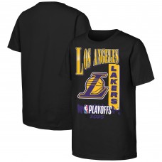 Футболка Подростковая Los Angeles Lakers Black 2025 NBA Playoffs Hype