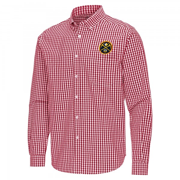 Рубашка Denver Nuggets Antigua Red Ellis Woven Tri-Blend