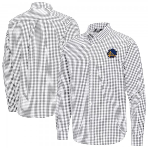 Рубашка Golden State Warriors Antigua Gray Ellis Woven Tri-Blend
