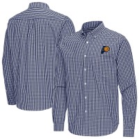 Indiana Pacers Antigua Navy Ellis Woven Tri-Blend Button-Down Shirt
