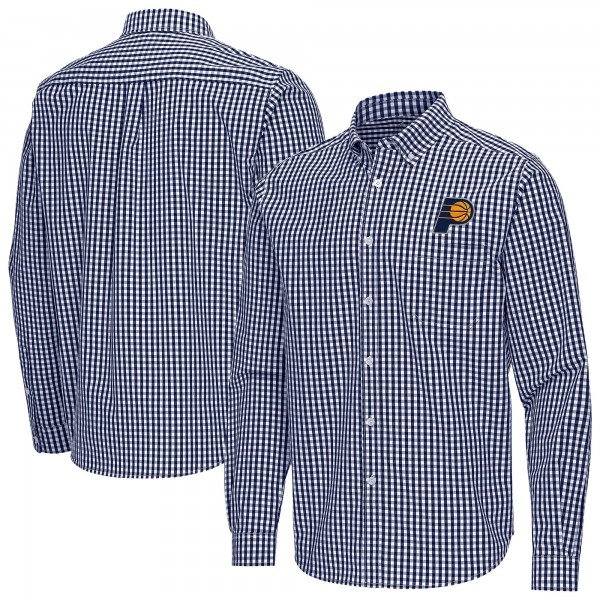 Indiana Pacers Antigua Navy Ellis Woven Tri-Blend Button-Down Shirt