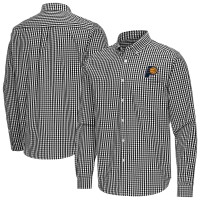 Indiana Pacers Antigua Black Ellis Woven Tri-Blend Button-Down Shirt
