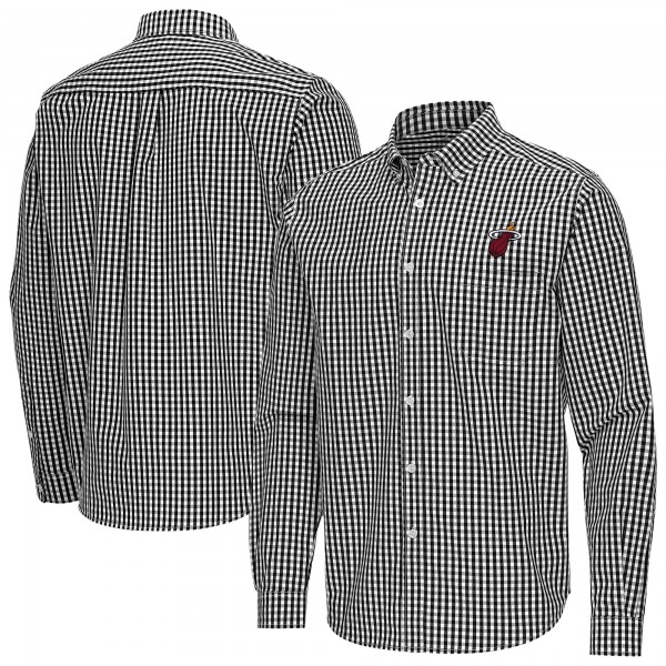 Рубашка Miami Heat Antigua Black Ellis Woven Tri-Blend