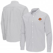 Рубашка Los Angeles Lakers Antigua Gray Ellis Woven Tri-Blend