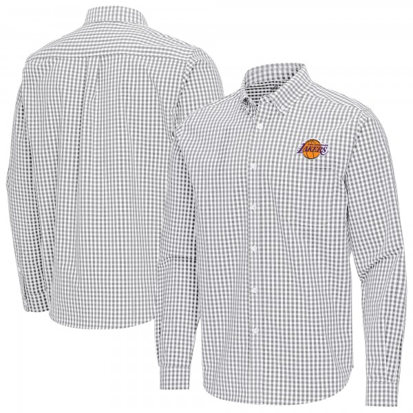 Рубашка Los Angeles Lakers Antigua Gray Ellis Woven Tri-Blend