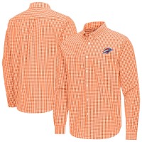 Oklahoma City Thunder Antigua Orange Ellis Woven Tri-Blend Button-Down Shirt
