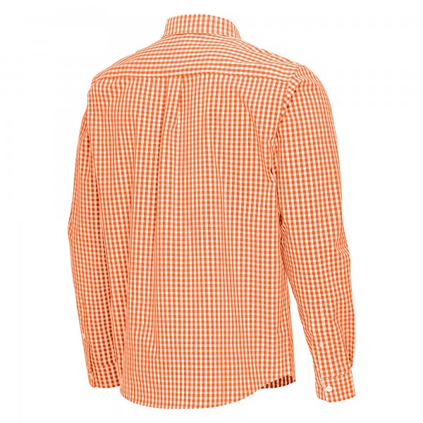 Oklahoma City Thunder Antigua Orange Ellis Woven Tri-Blend Button-Down Shirt