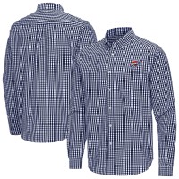 Oklahoma City Thunder Antigua Navy Ellis Woven Tri-Blend Button-Down Shirt