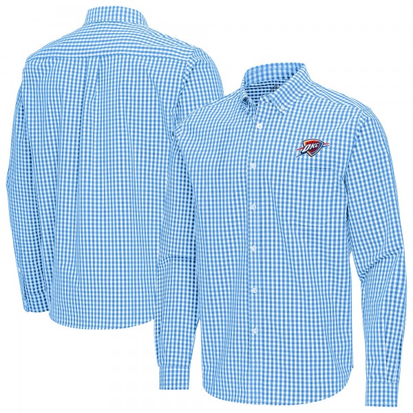 Рубашка Oklahoma City Thunder Antigua Powder Blue Ellis Woven Tri-Blend