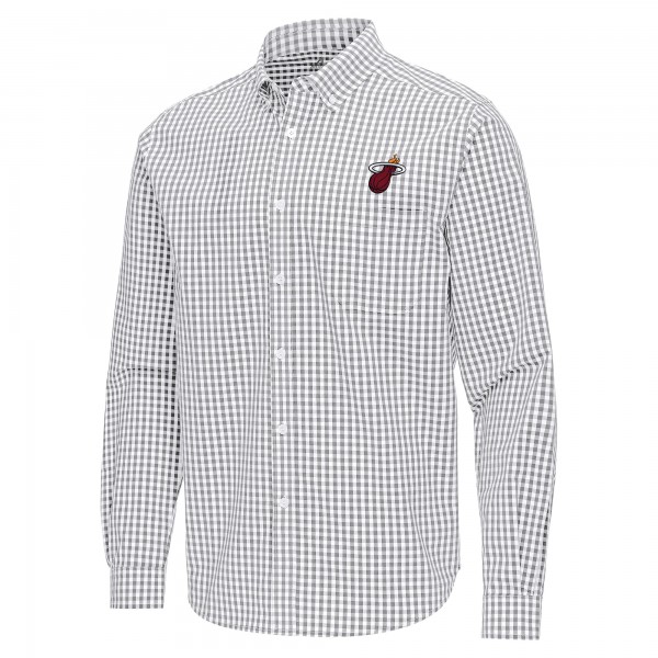 Рубашка Miami Heat Antigua Gray Ellis Woven Tri-Blend