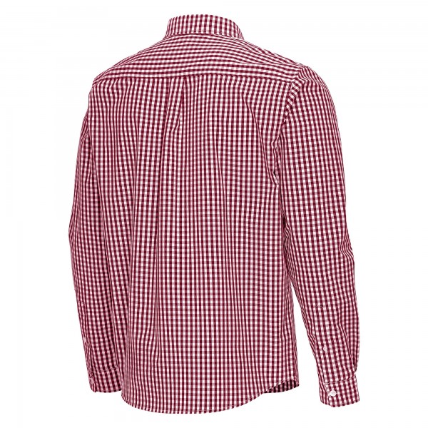 Cleveland Cavaliers Antigua Wine Ellis Woven Tri-Blend Button-Down Shirt