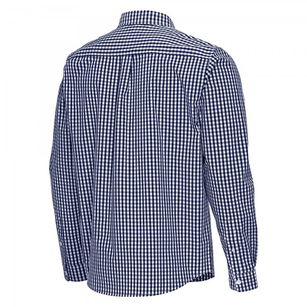 Philadelphia 76ers Antigua Navy Ellis Woven Tri-Blend Button-Down Shirt